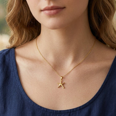 9K Yellow Gold Starfish Pendant