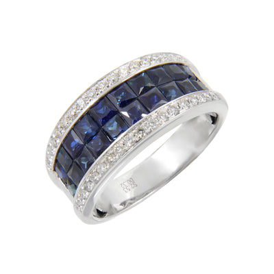 18K White Gold 2.53ct Sapphire and Diamond Ring| Sapphire Engagement Rings | Sapphire Jewellery Melbourne | Sapphire Jewellery Australia | Sapphire Wedding Rings | H&H Jewellery 