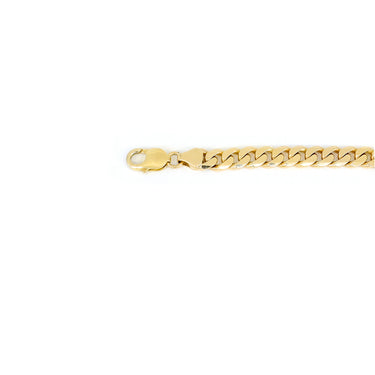 9K Yellow Gold Cuban Solid Necklace - 20730925