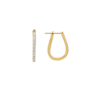 18K Yellow Gold Tdw. 0.45ct Diamond Earrings - 20738655