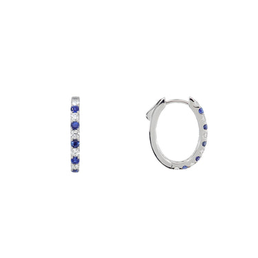 18K White Gold Sapphire and Diamond Earring | Sapphire & Diamond Earrings Australia | Sapphire Earrings Melbourne | H&H Jewellery