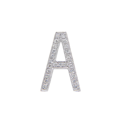 18K White Gold Diamond 'A' Initial Pendant | Gold & Diamond Initial Pendants Melbourne | Gold & Diamond Initial Pendants Australia | H&H Jewellery 