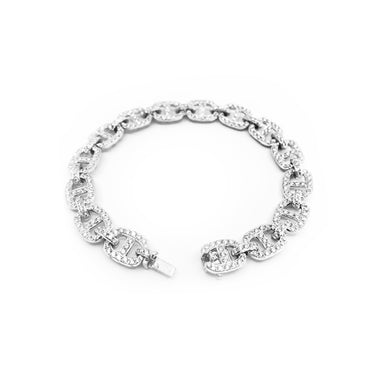 18K White Gold Tdw. 3.07ct Diamond Anchor Bracelet  | Diamond Tennis Bracelet Melbourne | Diamond Tennis Bracelet Australia | H&H Jewellery