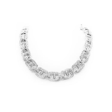 18K White Gold Tdw. 3.07ct Diamond Anchor Bracelet  | Diamond Tennis Bracelet Melbourne | Diamond Tennis Bracelet Australia | H&H Jewellery