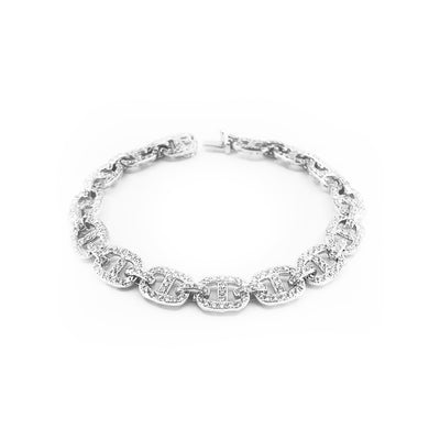 18K White Gold Tdw. 3.07ct Diamond Anchor Bracelet  | Diamond Tennis Bracelet Melbourne | Diamond Tennis Bracelet Australia | H&H Jewellery