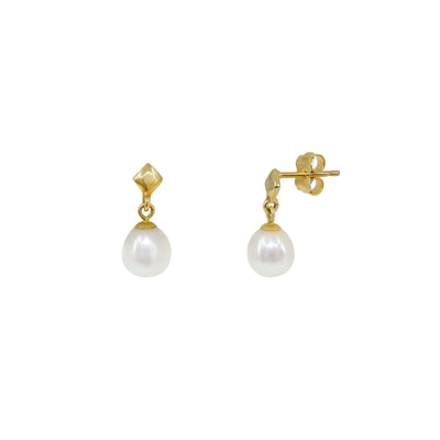 9K Yellow Gold Freshwater Pearl Drop Earring | Pearl Jewellery Australia | Pearl Jewellery Melbourne | Pearl Drop Earrings Australia | H&H Jewellery