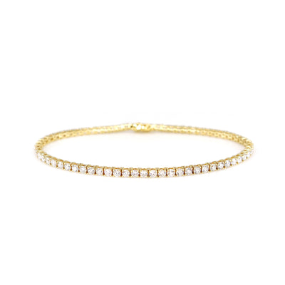 18K Yellow Gold Tdw. 3.29ct Diamond Tennis Bracelet | Diamond Tennis Bracelet Melbourne | Diamond Tennis Bracelet Australia | H&H Jewellery