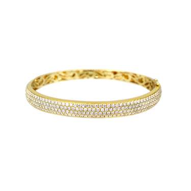 18K Yellow Gold Tdw. 3.02ct Diamond Bangle | Diamond Tennis Bracelet Melbourne | Diamond Tennis Bracelet Australia | H&H Jewellery