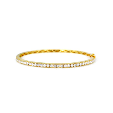 18K Yellow Gold Tdw. 1.73ct Diamond Bangle | Diamond Tennis Bracelet Melbourne | Diamond Tennis Bracelet Australia | H&H Jewellery