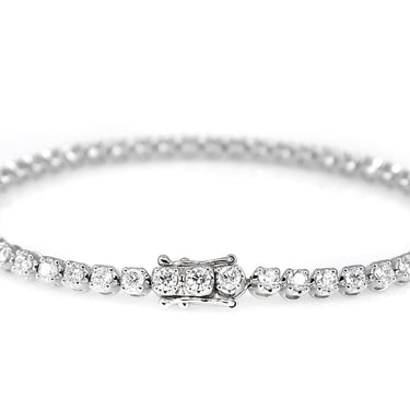 18K White Gold Tdw. 3.00ct Diamond Tennis Bracelet - 20719470 - H&H Jewellery Pty Ltd