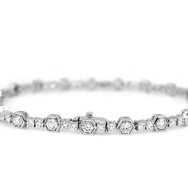 18K White Gold Tdw. 3.20ct Diamond Bracelet - 20729561 - H&H Jewellery Pty Ltd