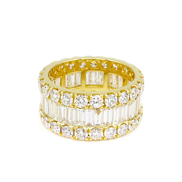 18K Yellow Gold Tdw. 5.90ct Diamond Band Ring - 20729660 - H&H Jewellery Pty Ltd