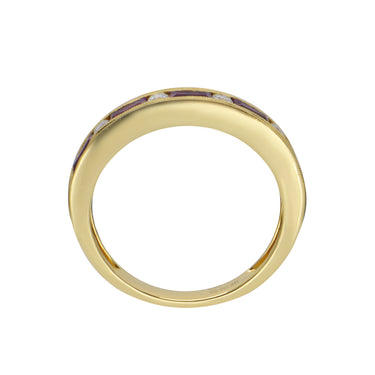 18K Yellow Gold 0.53ct Amethyst and Diamond Ring - 20729493 - H&H Jewellery Pty Ltd