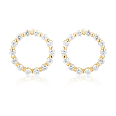 SMALL CIRCLE OF LIFE EARRING - GOLD - H&H Jewellery Pty Ltd