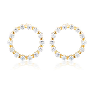 SMALL CIRCLE OF LIFE EARRING - GOLD - H&H Jewellery Pty Ltd