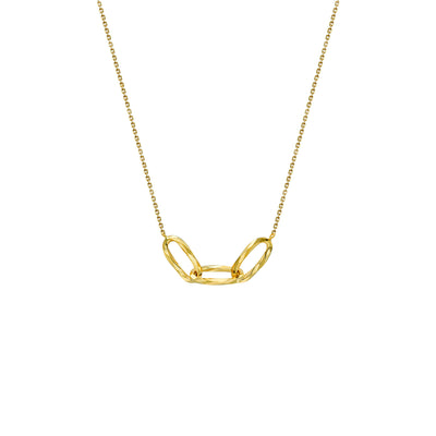 9K Yellow Gold Diamond Cut Oval Necklace - 1.19.0434 - H&H Jewellery Pty Ltd