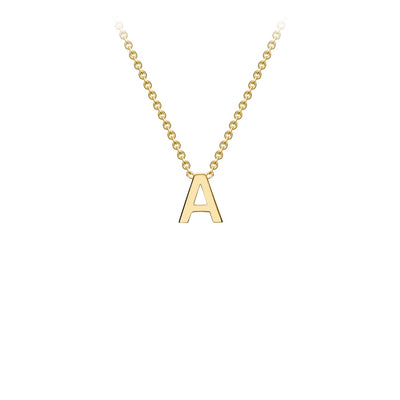 9K Gold 'A' Initial Necklace | Gold & Diamond Initial Pendants Melbourne | Gold & Diamond Initial Pendants Australia | H&H Jewellery 