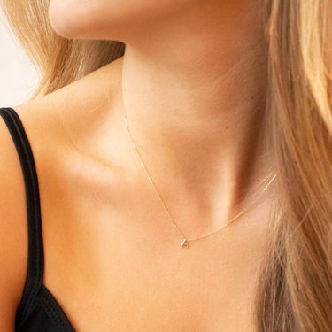 9K Gold 'A' Initial Necklace | Gold & Diamond Initial Pendants Melbourne | Gold & Diamond Initial Pendants Australia | H&H Jewellery 