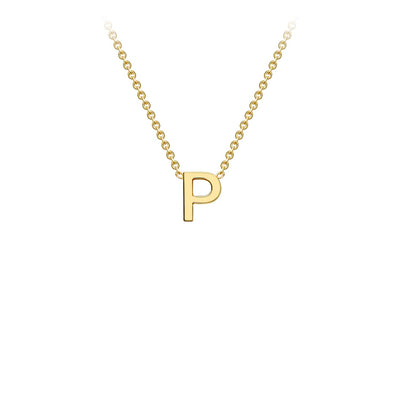 9K Gold 'P' Initial Necklace - 1.190165 - H&H Jewellery Pty Ltd