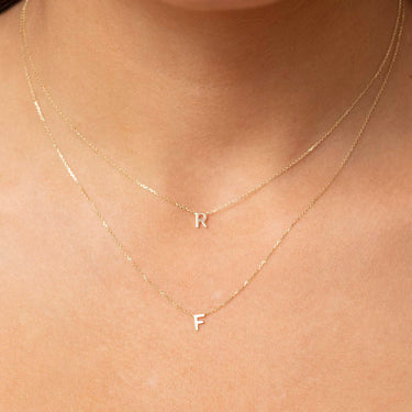 9K Gold 'F' Initial Necklace - 1.19.0155 - H&H Jewellery Pty Ltd