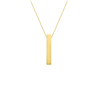9K Yellow Gold Vertical-Bar Necklace - 1.19.1145 - H&H Jewellery Pty Ltd