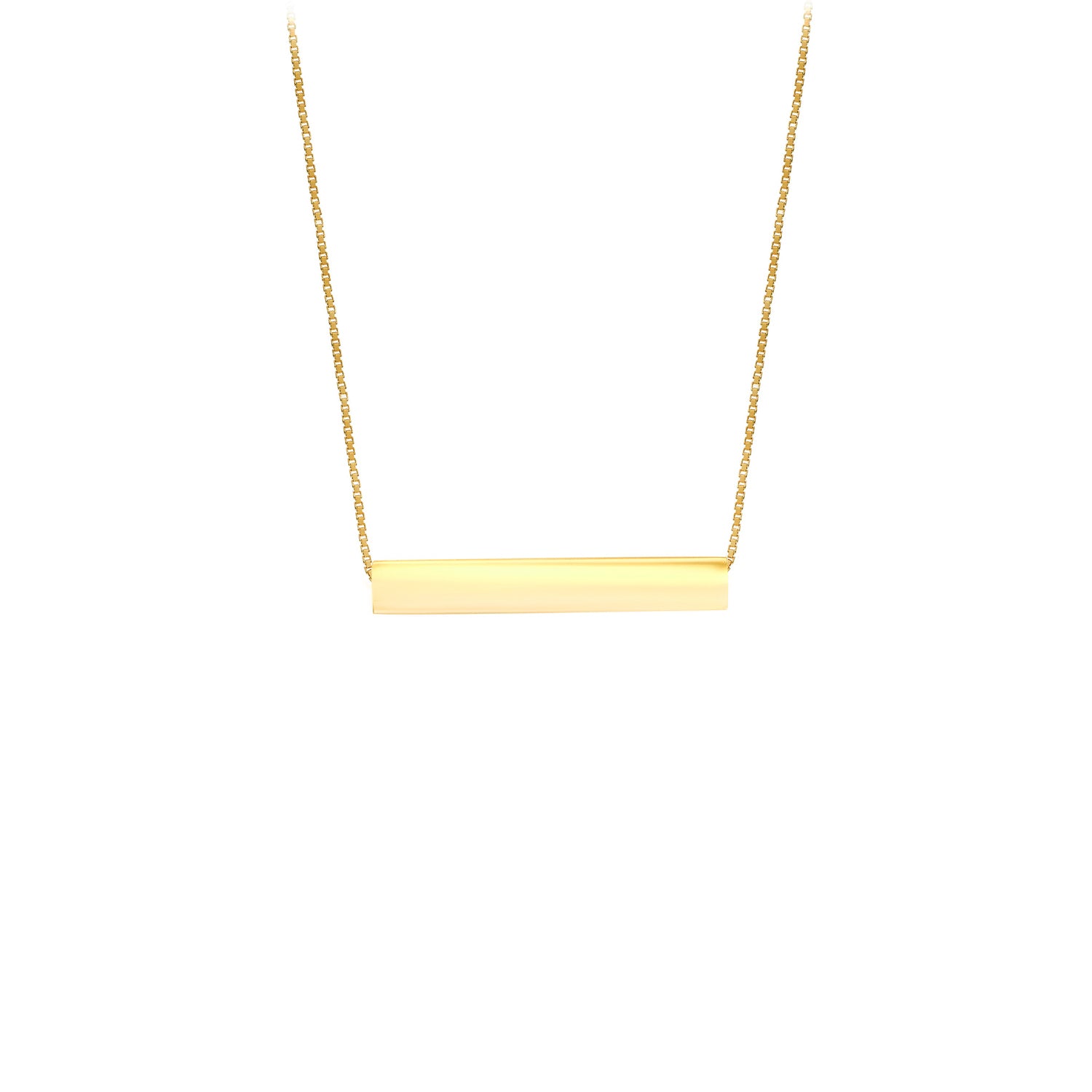 Gold horizontal shop bar necklace