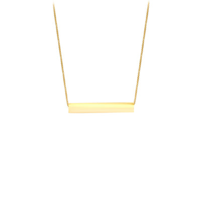 9K Yellow Gold Horizontal-Bar Necklace - 1.19.1135 - H&H Jewellery Pty Ltd