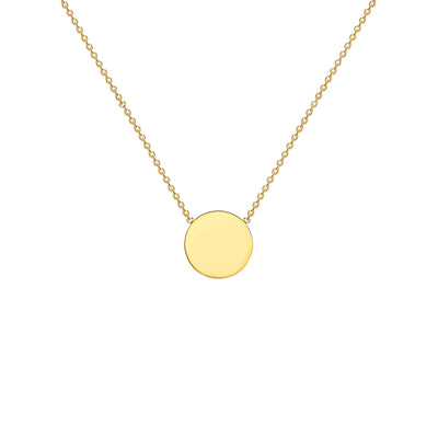 9K Yellow Gold Mini Disc Necklace - 1.19.7640 - H&H Jewellery Pty Ltd