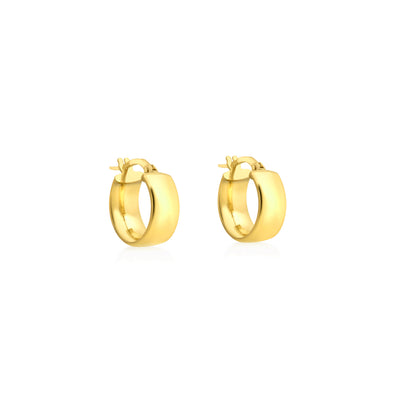 9K Yellow Gold Hoop Creole Earrings  | Gold Hoop Earrings Melbourne | Gold Hoop Earrings Australia | H&H Jewellery 