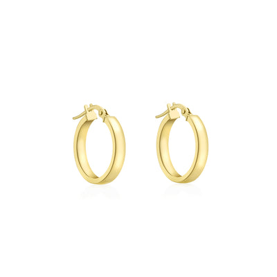 9K Yellow Gold Hoop Creole Earrings - 1.51.0889 - H&H Jewellery Pty Ltd