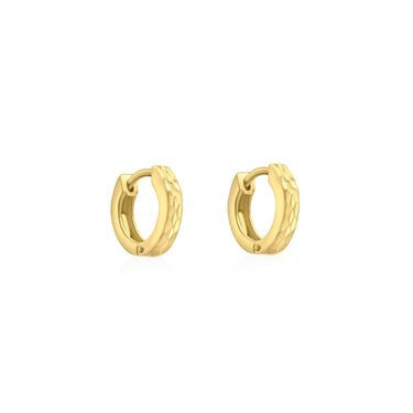 9K Yellow Gold Diamond Cut Earrings - 1.51.0919 - H&H Jewellery Pty Ltd
