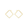 9K Yellow Gold Diamond Cut Square Drop Earrings - 1.53.2189 - H&H Jewellery Pty Ltd