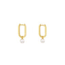 9K Yellow Gold Fresh Water Pearl Hoop Earrings | Pearl Jewellery Australia | Pearl Jewellery Melbourne | Pearl Hoop Earrings Australia | H&H Jewellery