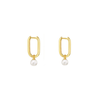 9K Yellow Gold Fresh Water Pearl Hoop Earrings | Pearl Jewellery Australia | Pearl Jewellery Melbourne | Pearl Hoop Earrings Australia | H&H Jewellery