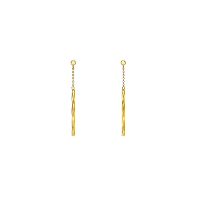 9K Yellow Gold Bar and Chain Drop Earrings - 1.54.4959 - H&H Jewellery Pty Ltd