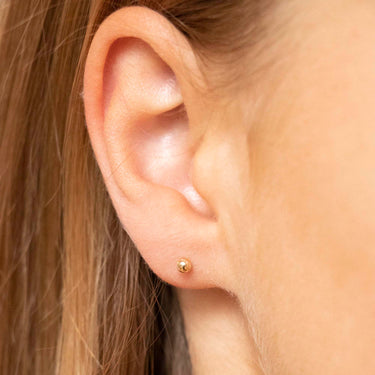 9K Yellow Gold 3mm Ball Stud Earrings - 1.55.0573 - H&H Jewellery Pty Ltd