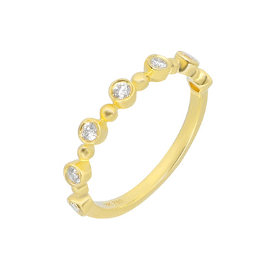 18K Yellow Gold Tdw. 0.25ct Diamond Ring - 20719272 - H&H Jewellery Pty Ltd