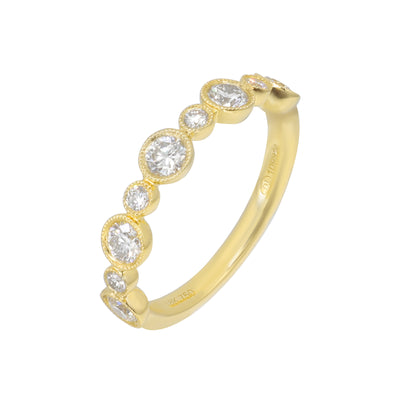 18K Yellow Gold Tdw. 0.80ct Diamond Ring - 20729271 - H&H Jewellery Pty Ltd