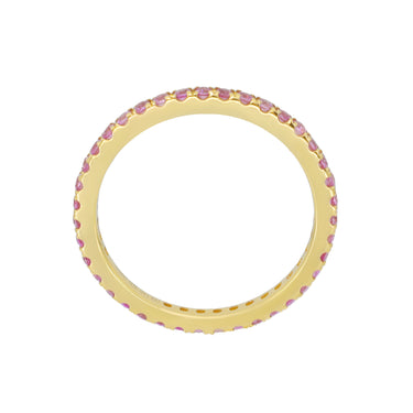 18K Yellow Gold 0.58ct Pink Sapphire Band Ring - 20729523 - H&H Jewellery Pty Ltd