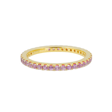 18K Yellow Gold 0.58ct Pink Sapphire Band Ring - 20729523 - H&H Jewellery Pty Ltd