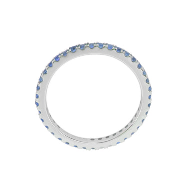 18K White Gold 0.61ct Sapphire Band Ring - 20729530 - H&H Jewellery Pty Ltd
