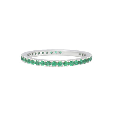 18K White Gold 0.46ct Emerald Band Ring | Emerald Emerald Necklaces & Pendants Melbourne | Emerald Emerald Necklaces & Pendants Australia | H&H Jewellery