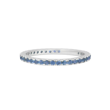 18K White Gold 0.61ct Sapphire Band Ring - 20729530 - H&H Jewellery Pty Ltd