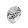 18K White Gold Tdw. 4.40ct Black and White Diamond Ring - 20354114 - H&H Jewellery Pty Ltd