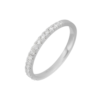18K White Gold Tdw. 0.26ct Diamond Band Ring - 20729356 - H&H Jewellery Pty Ltd