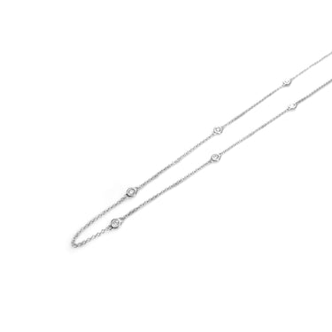 18K White Gold Tdw. 0.38ct Diamond Chain Necklace - 20727802 - H&H Jewellery Pty Ltd