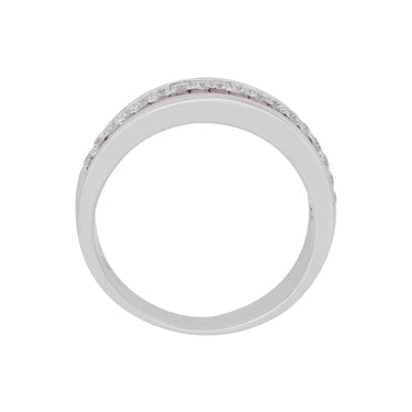 18K White Gold 0.92ct Ruby and Diamond Band Ring - 20729462 - H&H Jewellery Pty Ltd