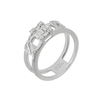 18K White Gold Tdw. 0.45ct Diamond Ring - 20729394 - H&H Jewellery Pty Ltd