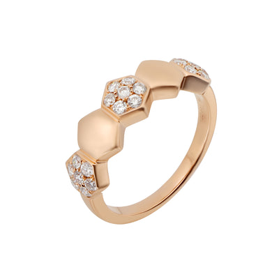 18K Rose Gold Tdw. 0.40ct Diamond Ring - 20729431 - H&H Jewellery Pty Ltd
