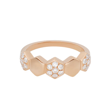 18K Rose Gold Tdw. 0.40ct Diamond Ring - 20729431 - H&H Jewellery Pty Ltd